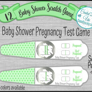 Neutral Baby shower pregnancy test game Scratch off pregnancy tests Baby shower Scratch off cards Scratch off favors Pregnant game 12 Precut