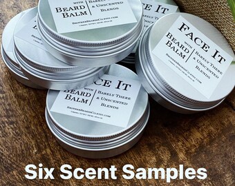 No.3 Six Face It Beard Balm Samples Kit for Men No Fuss Slight Aroma Non Offensive Fragrances