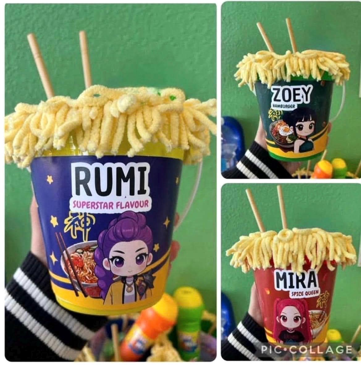 Kpop Demon Hunter Party Favors | Custom Noodle Buckets | Kids