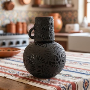 工芸品 Mexico water jug Black Mexican Water Jug - Etsy