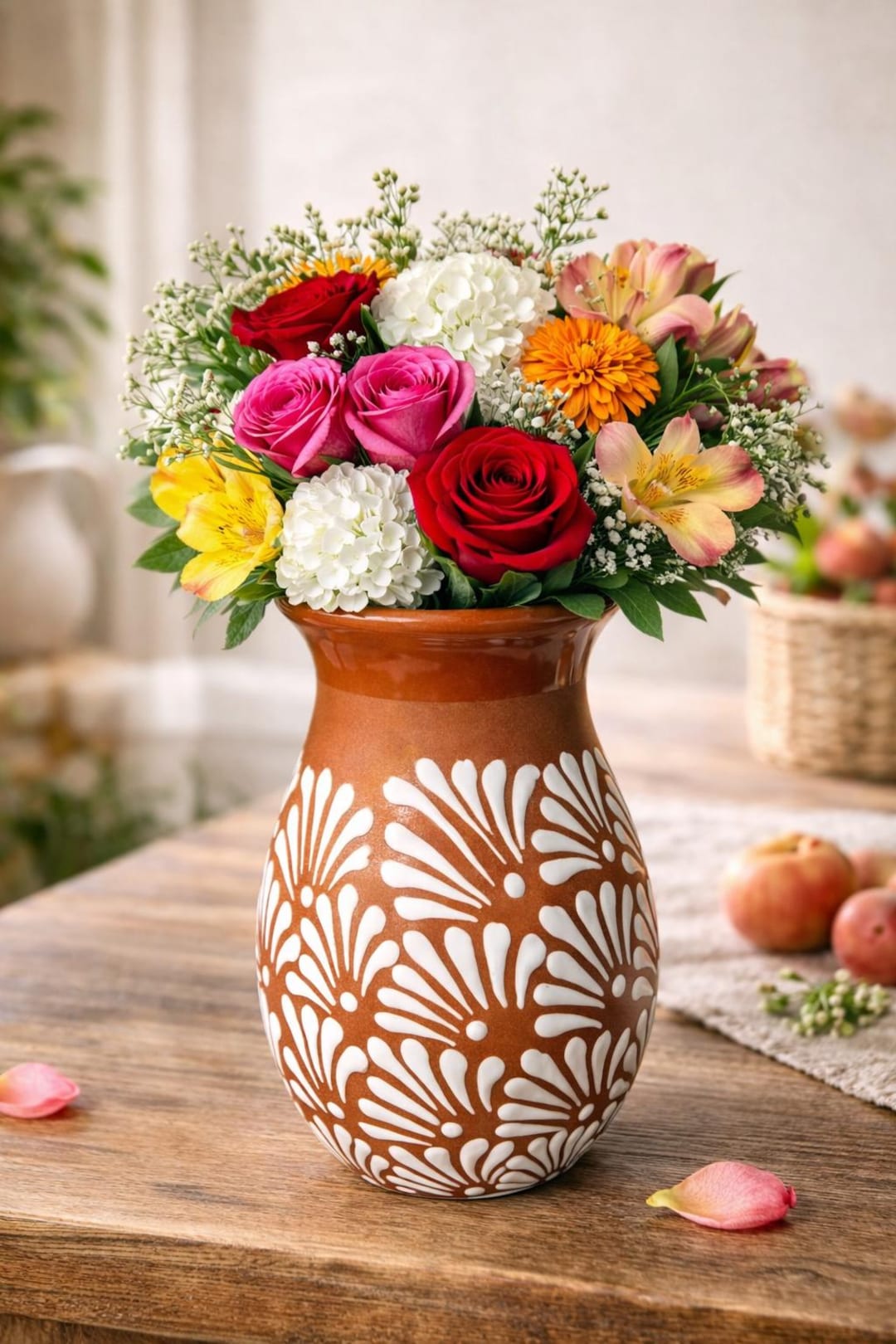 Talavera Mexican Flower Vase | Wedding Decor | Cielito Lindo