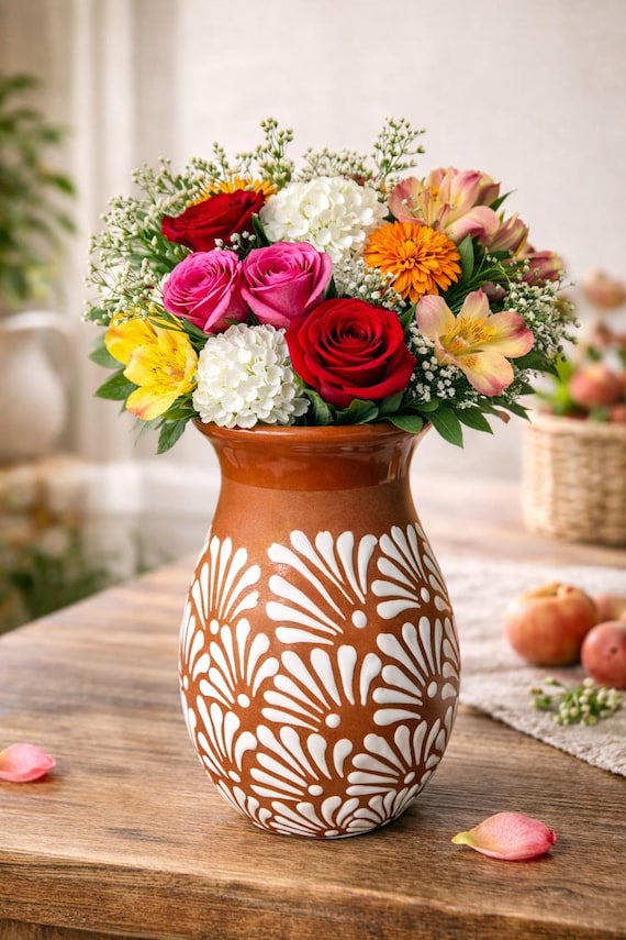 Talavera Mexican Flower Vase | Wedding Decor | Cielito Lindo