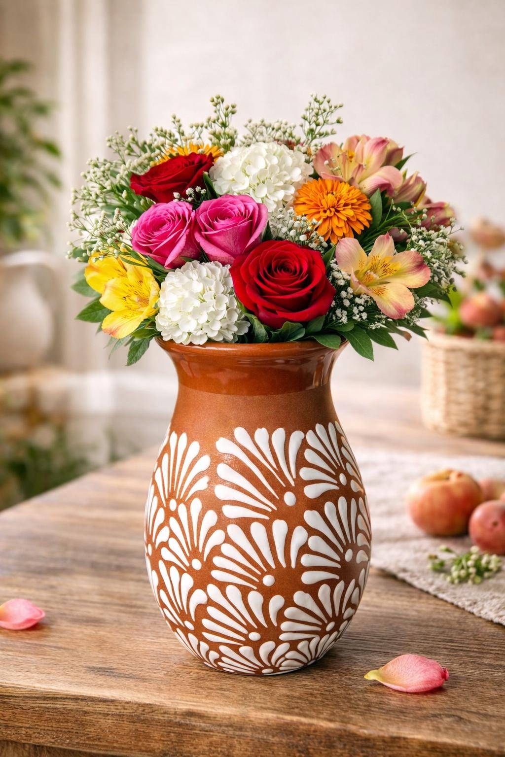 Talavera Mexican Flower Vase | Wedding Decor | Cielito Lindo