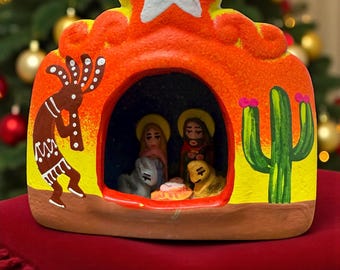 Handcrafted Mexican Clay Nativity | Folk Art Christmas Decor || ArteyAlmaMexicana