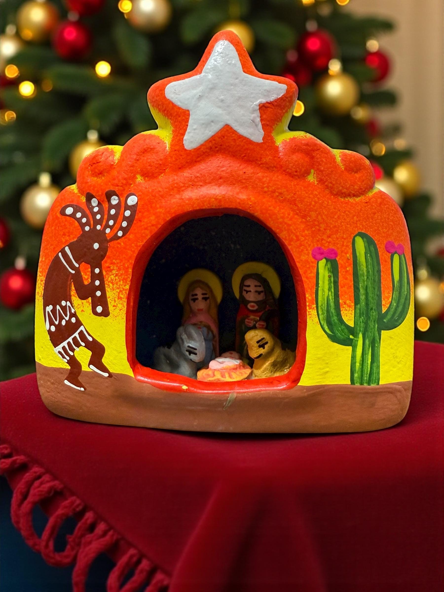Mexican Pottery Nativity - Etsy