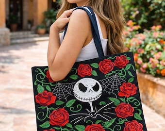 Bolsa de mano bordada a mano – Artesanalmente hecha en México (38 x 45 cm) // ArteyAlmaMexicana