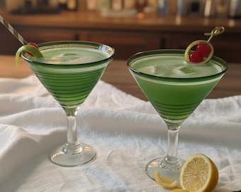 Bicchieri da Margarita soffiati a mano - Set di 2 bicchieri da cocktail messicani