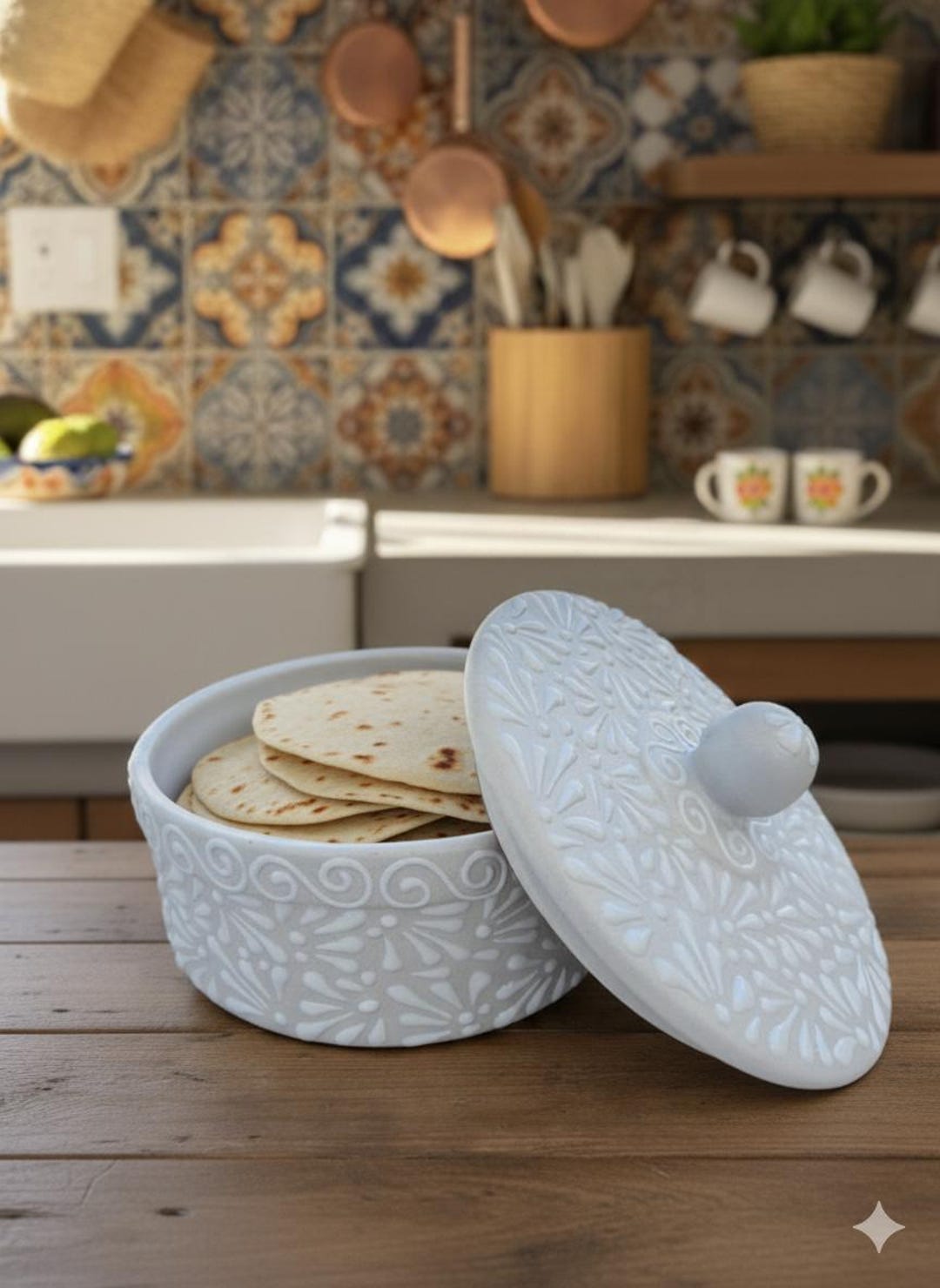 Mexican Talavera Tortilla Warmer || Tortillero de Talavera Mexicano || ArteyAlmaMexicana