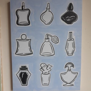Vintage Perfume Bottles Painting
