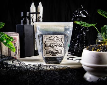 Black Magic Bath Potion | Herbal Bath Soak for Grounding & Protection | Dark Feminine Ritual Bath | Relaxing Mineral Soak | Witchy Self Care