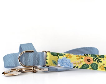 Dog Leash, Floral Dog Leash, Traffic Pet Lead, Yellow Dog Leash