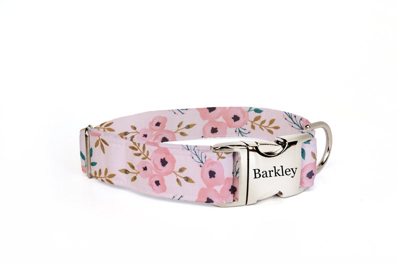 Floral Dog Collar | Girl Dog Collar | Engraved Dog Collars | Cute Dog Collar Flower | Christmas Dog Collar Gift | Small Dog Collar Name 