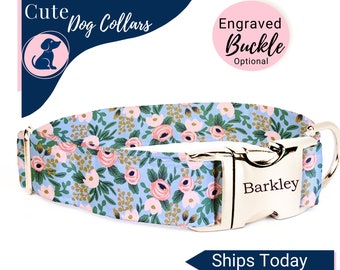 Dog Collar Girl, Large Dog Collar, Small Dog Collar, Cute Dog Collar, Designer Dog Collar, Female Dog Collar