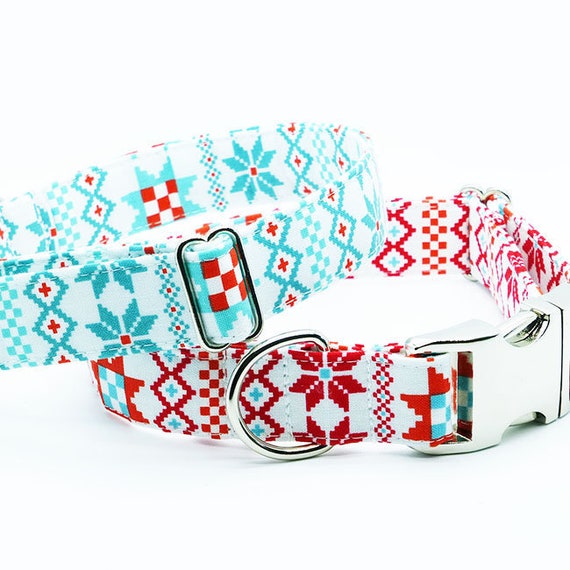 Dog Collars Winter Collars Holiday Collars Snowflake Pet Etsy