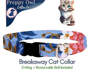 Cat Collar, Breakaway or Non-Breakaway Cat, Kitten, Small Dog