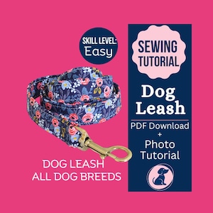 Fabric Dog Leash Sewing Pattern: Photo Tutorial (PDF Download)