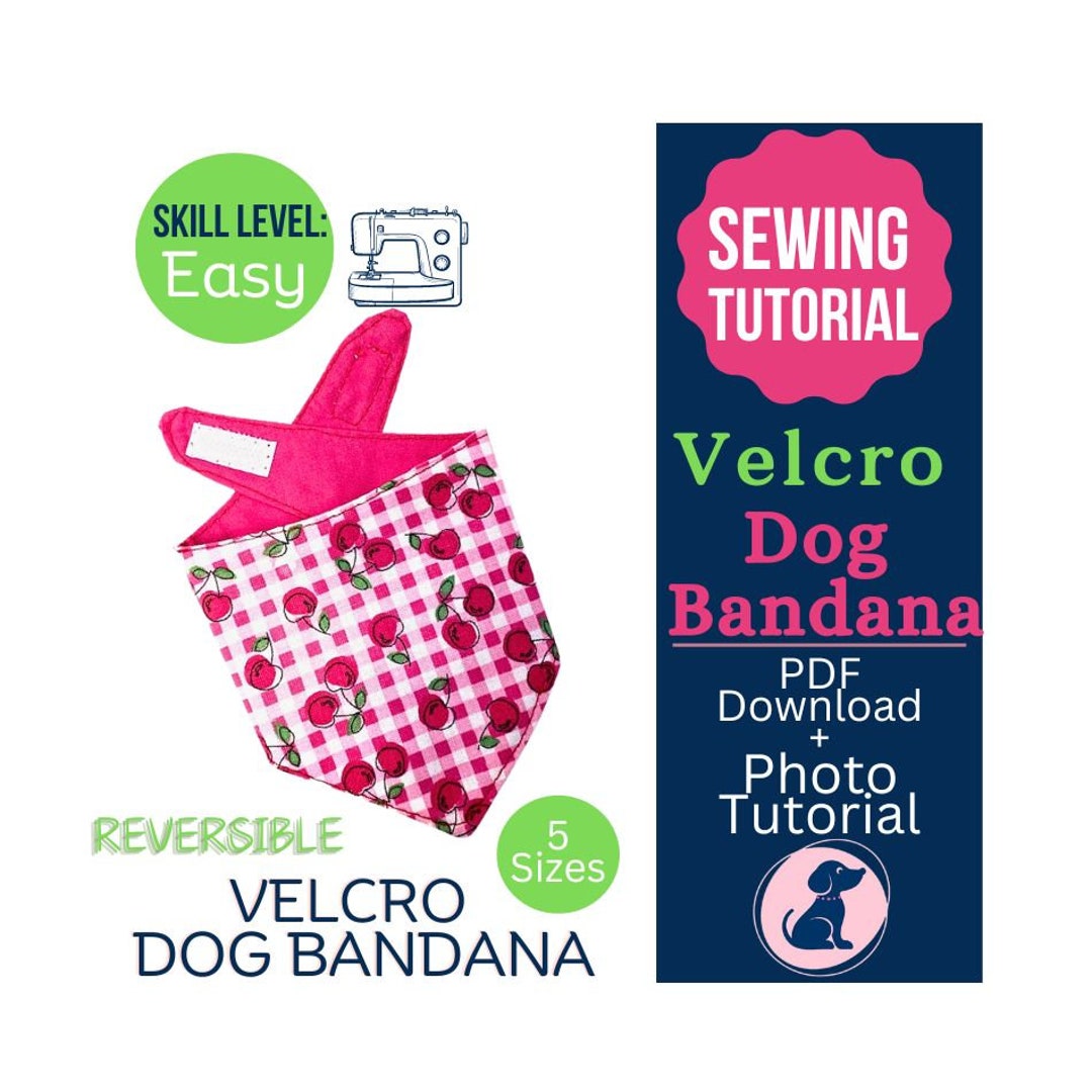 Reversible Velcro Dog Bandana DIY Sewing Pattern Tutorial PDF - Etsy