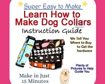 DIY Fabric Dog Collar Sewing Pattern: Adjustable Sizes (PDF Pattern)