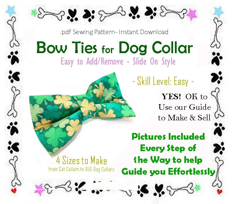knitted dog bow tie pattern