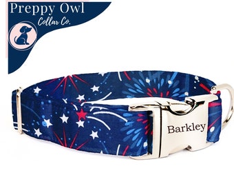 4th of July Dog Collar, Patriotic Dog Collar, American Dog Collar, Independence Day