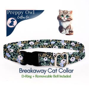 Cat Collar Breakaway, Primavera Cat Collar Bell, Soft Kitten Collar Black Cat Collar, Large Cat Collars, Plastic Breakaway Safety Buckle