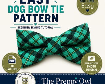 Dog Bow Tie Sewing Pattern: DIY Pet Collar Accessory (PDF Download