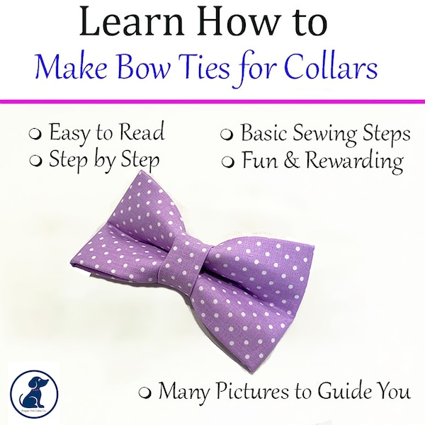 Dog Bow Tie Pattern, Dog Bow DIY Sewing Pattern, Pet Bow Tie Sewing, Dog Costumes, Small Dog Clothes, Dog Outfits, Costumes for Dogs