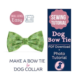 Dog Bow Tie Pattern, Dog Bow DIY Sewing Pattern, Pet Bow Tie Sewing, Dog Costumes, Small Dog Clothes, Dog Outfits, Costumes for Dogs