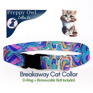 Cute Cat Collar, Cat Collar with Bell, Kitten Collar Boy, Soft Cat Collar, Breakaway Cat Collar, Custom Cat Collar
