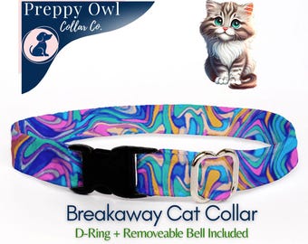 Soft Cotton Cat Collar: Breakaway Kitten Collar with Bell