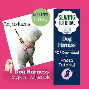 Naai-instructies voor hondentuig: verstelbare maten (pdf-patroon + bonusgids inbegrepen)