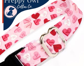 Valentine Hearts Dog Collar: Teacup Puppy, Thin, Dainty