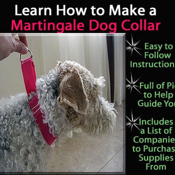Patrón de collar de perro martingala, collares de perro de bricolaje, cómo hacer un collar de perro martingala