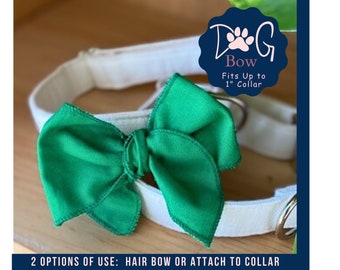 Summer Bows for Small Dogs, Girl Dog Bow Green, Cute Dog Collar Bow , Dog Grooming Bows, Dog Hair Bows