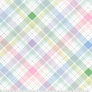 Easter cotton Plaid - Happy Easter - Fat Quarters - Cotton by the yard - Spring Craft Fabric - DIY Fabric