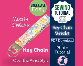 DIY Key Fob Sewing Pattern: Beginner Wristlet Tutorial (PDF Pattern)