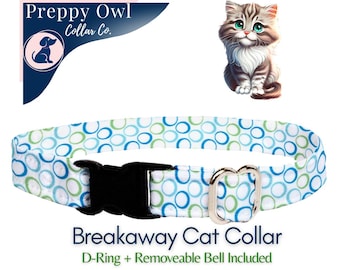 Breakaway Cat Collar: Handmade Cotton Kitten Collar with Bell