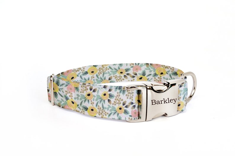 Dog Collar Personalized Yellow Dog Collar Girl Dog Collar Etsy