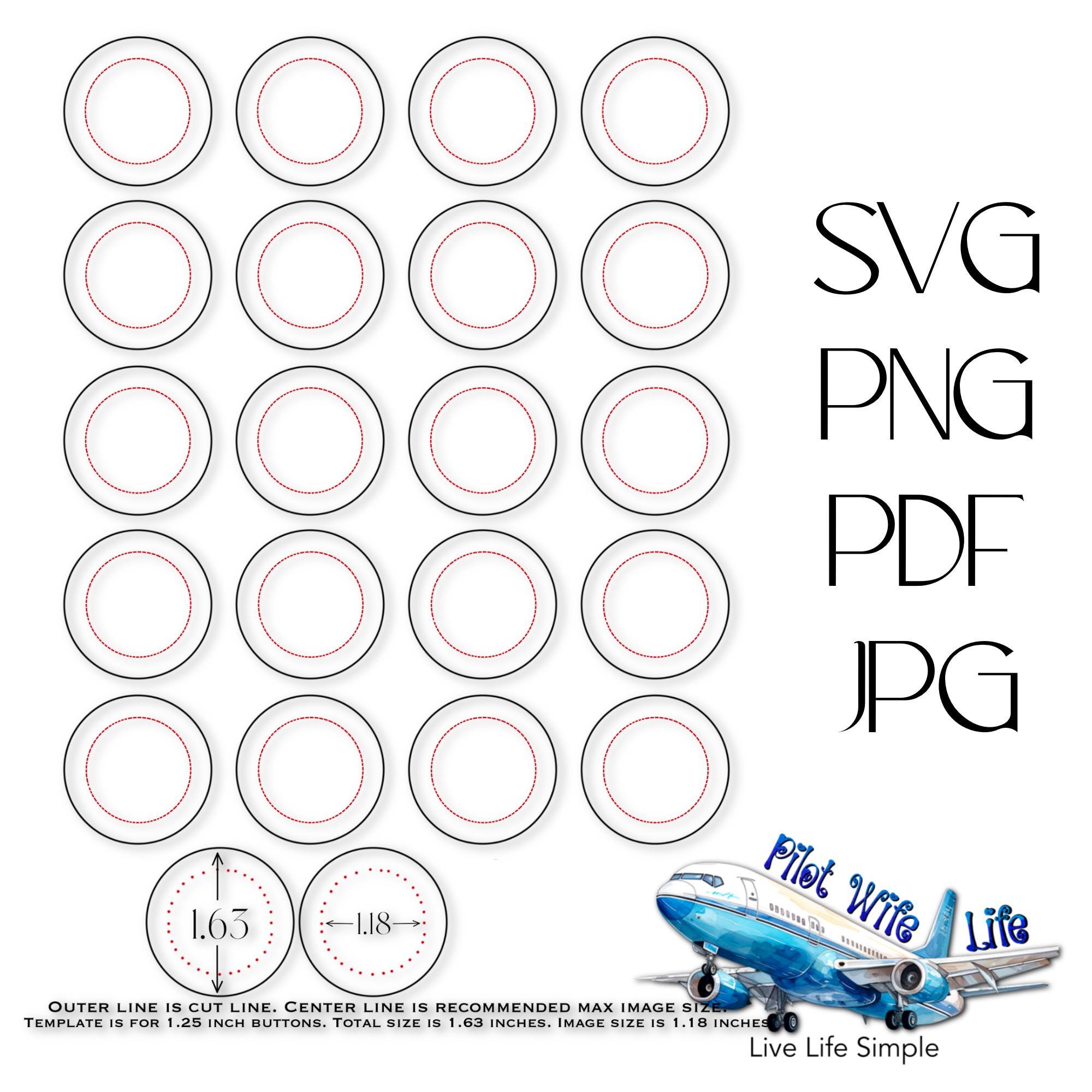 Button Maker Templates, 9 Sizes, SVG, PDF, JPG (digital Download) - Etsy