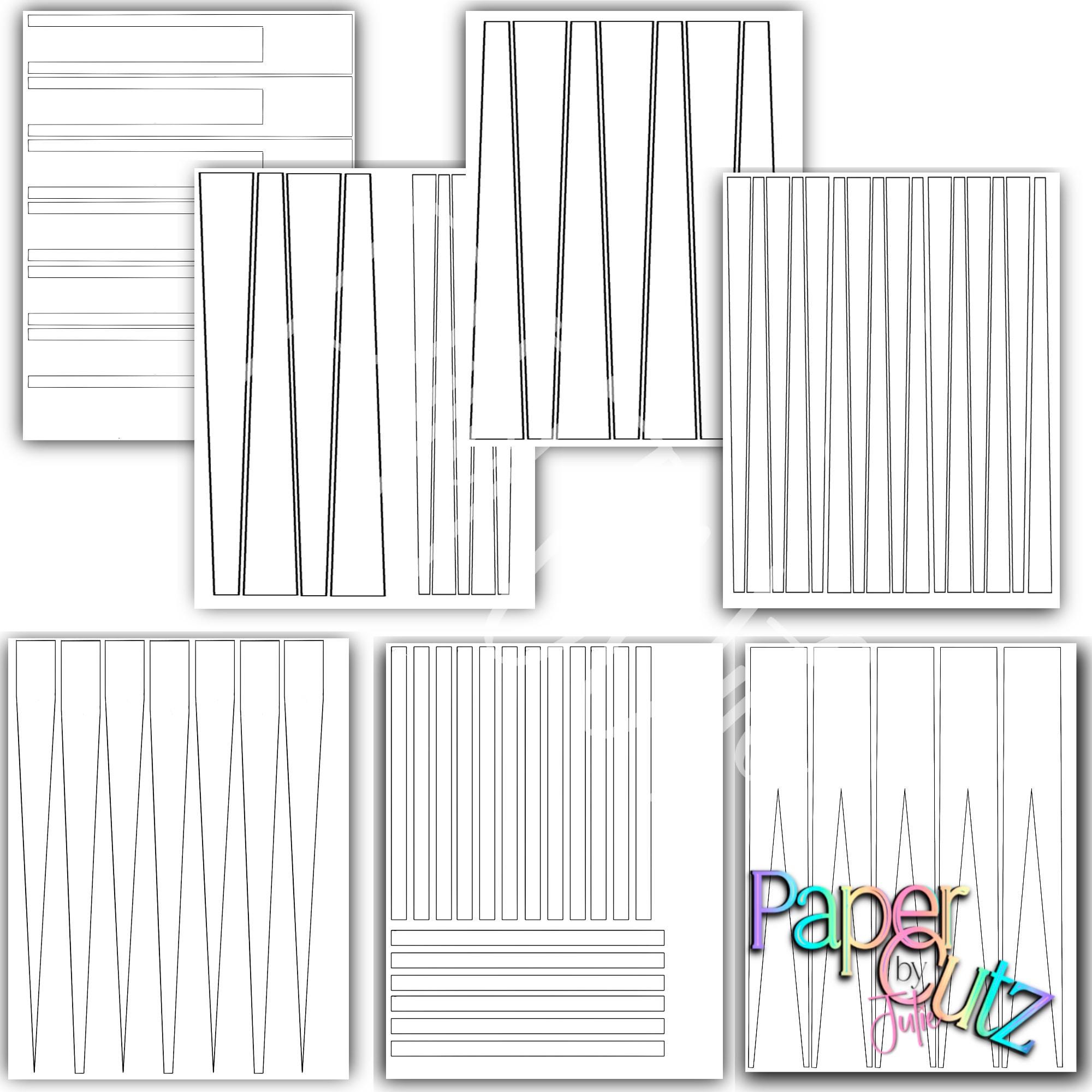 Printable Paper Bead Templates Set, DIY Paper Bead Patterns PDF, JPG ...