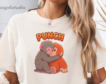 Monkey Punch Comfort Colors® T-Shirt, Baby Monkey Punch Shirt, Punch The Monkey Shirt, Viral Baby Macaque Tee, Animal Lover Gift, Cute Shirt