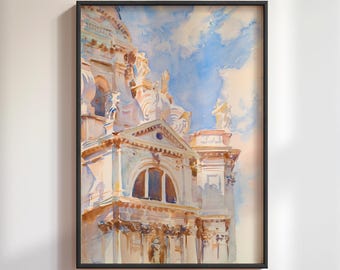 John Singer Sargent Watercolor Reproductions. Santa Maria Della