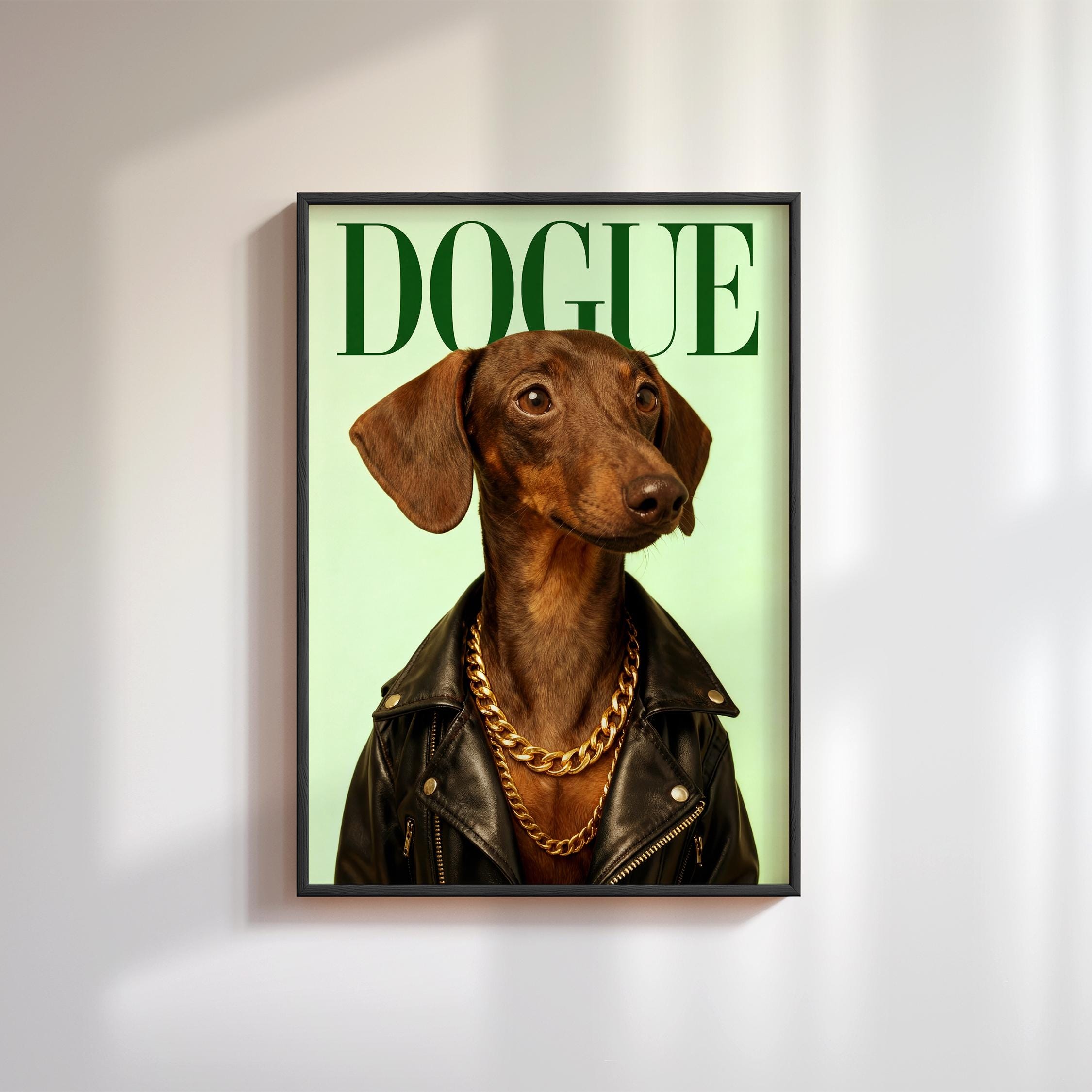 Dogue: Dachshund Edition | Magazine Poster | Funny Weiner Art