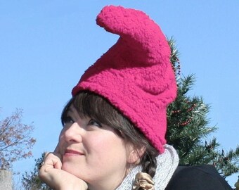 Gnome Hat - Adult size - Ready to ship - Fuchsia