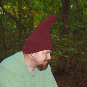 Gnome Hat - Adult size - Ready to ship - Burgundy