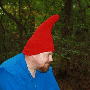 Gnome Hat Adult size Ready to ship Red image 1