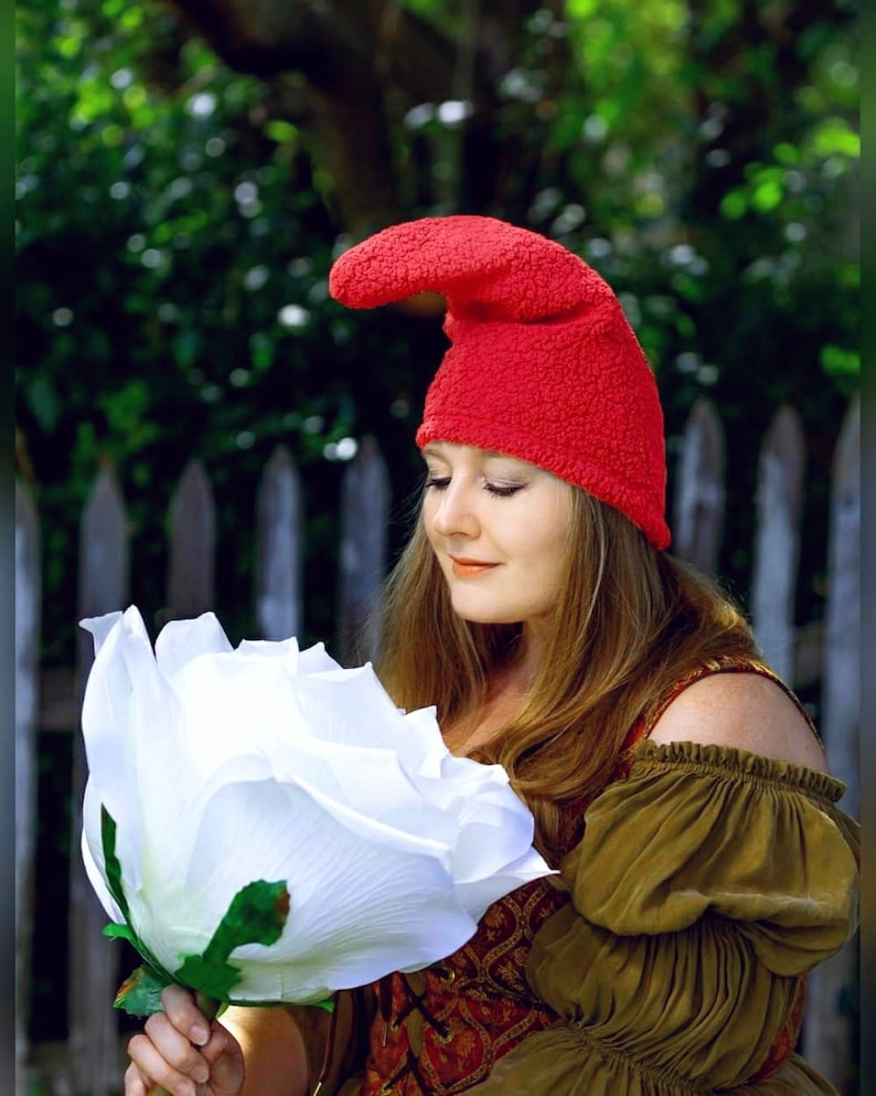 Gnome Hat Adult size Ready to ship Red image 4