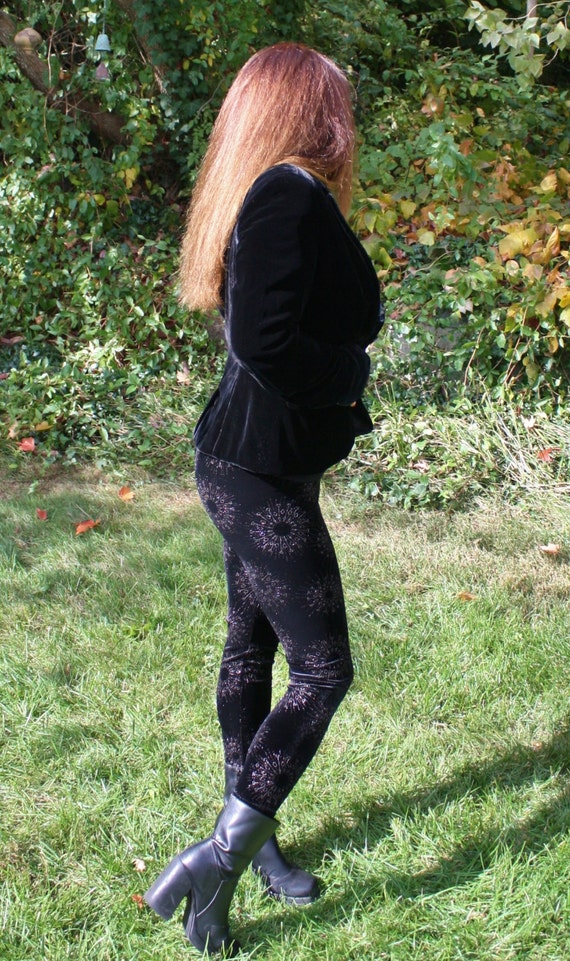 Glitter velvet leggings sales