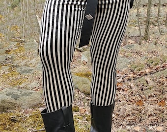 Men's Striped Velvet Leggings - pick your color/ pick your size