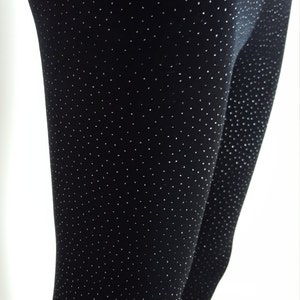 Ladies Limited Edition - Glitter Pin Dot Velvet Leggings - pick your size